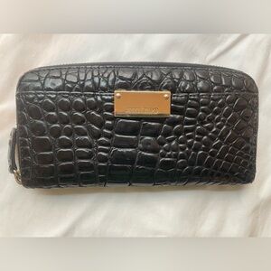 Jimmy Choo Embossed Pippa Long Wallet, Black